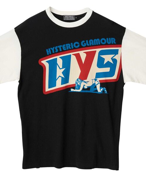 HYSTERIC GLAMOUR（ヒステリックグラマー）の「DART TRACK Tシャツ（Tシャツ/カットソー・メンズ・ブラック/ホワイト・X-LARGE/LARGE/MEDIUM/SMALL）」の7枚目の写真