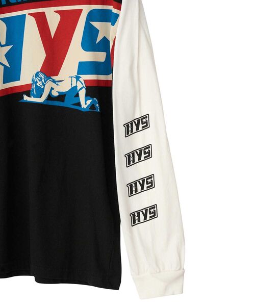 HYSTERIC GLAMOUR（ヒステリックグラマー）の「DART TRACK Tシャツ（Tシャツ/カットソー・メンズ・ブラック/ホワイト・X-LARGE/LARGE/MEDIUM/SMALL）」の8枚目の写真