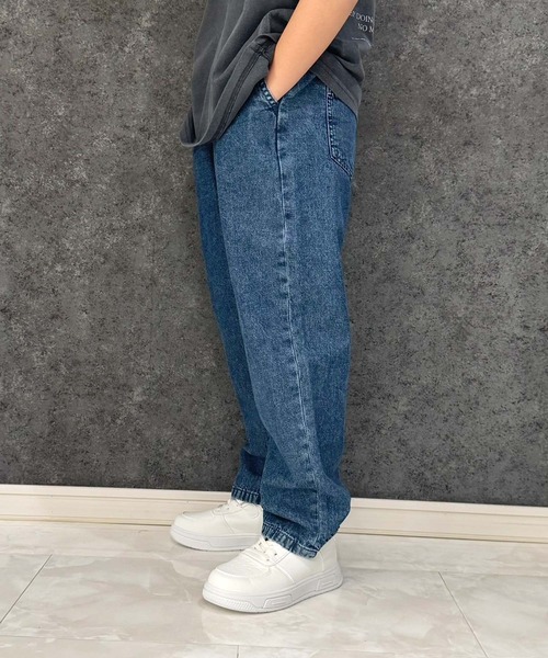 SHISKY（シスキー）の「【ケミカルウォッシュ 】デニム リラックスパンツ（526-00)（デニムパンツ・キッズ・ブルー/ブラック・110/120/130/140/160）」の4枚目の写真