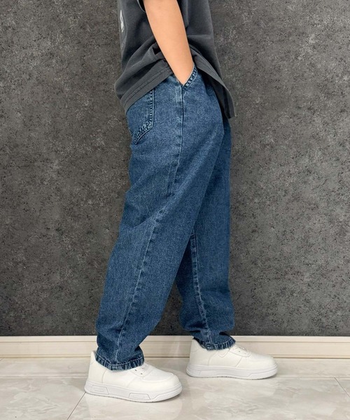 SHISKY（シスキー）の「【ケミカルウォッシュ 】デニム リラックスパンツ（526-00)（デニムパンツ・キッズ・ブルー/ブラック・110/120/130/140/160）」の6枚目の写真