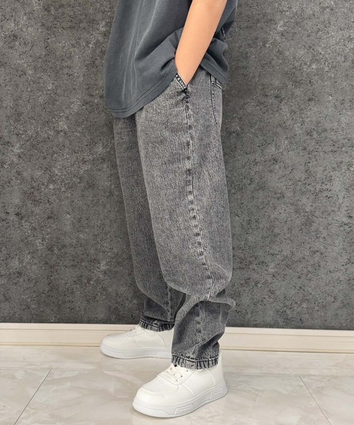 SHISKY（シスキー）の「【ケミカルウォッシュ 】デニム リラックスパンツ（526-00)（デニムパンツ・キッズ・ブルー/ブラック・110/120/130/140/160）」の9枚目の写真