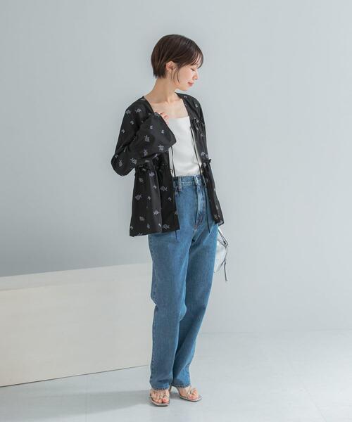 URBAN RESEARCH ROSSO WOMEN（アーバンリサーチ　ロッソ）の「フラワー刺繍ギャザーブラウス（シャツ/ブラウス・レディース・ブラック・FREE）」の10枚目の写真