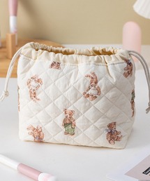 VIBGYOR（ヴィブジョー）の「Liaa/巾着ポーチ ランチバッグ  A18774（お弁当箱）」