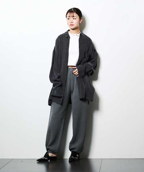 CITYSHOP（シティーショップ）の「ASHER AGNES BOUCLE SWEATPANT L406-J131：パンツ（スウェットパンツ・レディース・ブラック系その他・SMALL）」の16枚目の写真