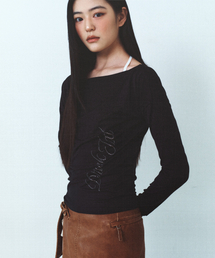 [Woman] Hotfix Off Shoulder Long Sleeve Black