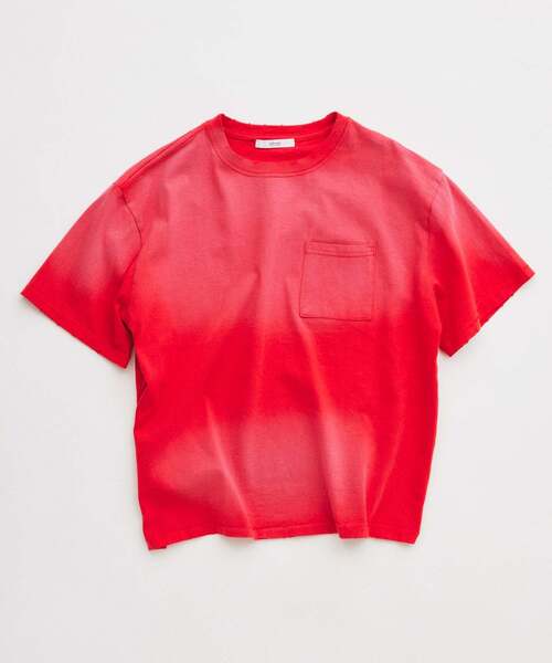 JOURNAL STANDARD relume(ジャーナルスタンダード レリューム)の「サンウォッシュ フェード加工 ポケットTシャツ(Tシャツ/カットソー・メンズ・ブラック/グレー/レッド/ブルー/ライトグリーン・MEDIUM/LARGE)」の5枚目の写真