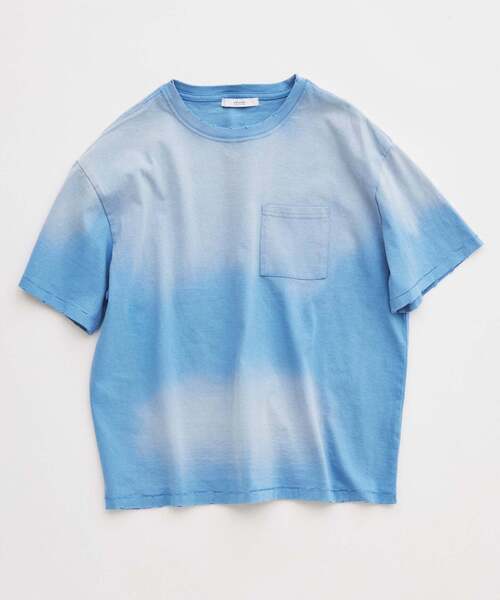 JOURNAL STANDARD relume(ジャーナルスタンダード レリューム)の「サンウォッシュ フェード加工 ポケットTシャツ(Tシャツ/カットソー・メンズ・ブラック/グレー/レッド/ブルー/ライトグリーン・MEDIUM/LARGE)」の4枚目の写真