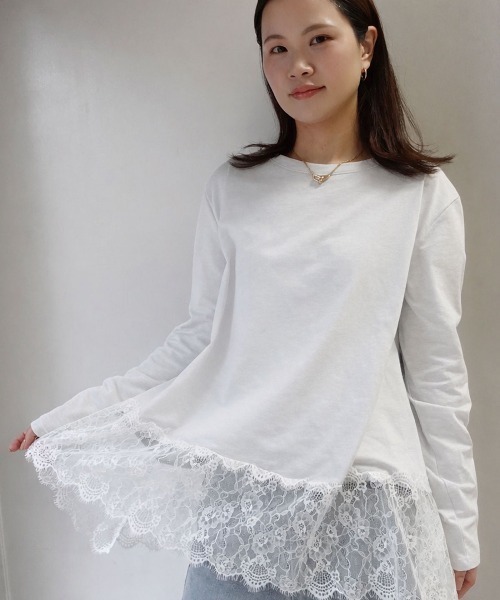 裾レースロンT セール】裾レースロンT（Tシャツ/カットソー）｜CORNERS（コーナーズ