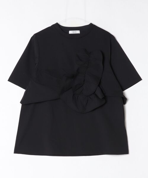 TORUNE(トルネ)の「TORUNE∴フリルコンビネーションカットソー(Tシャツ/カットソー・レディース・ライトグレー/ブラック・M/L)」の4枚目の写真