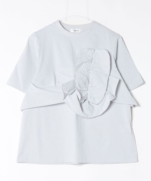 TORUNE(トルネ)の「TORUNE∴フリルコンビネーションカットソー(Tシャツ/カットソー・レディース・ライトグレー/ブラック・M/L)」の5枚目の写真