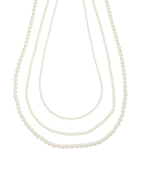 EVRIS（エヴリス）の「LONG PEARL CHAIN 3連 ネックレス（ネックレス・レディース・ホワイト・FREE）」の11枚目の写真