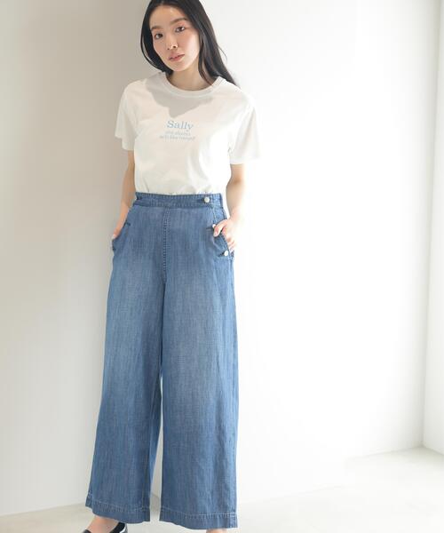 N.(N. Natural Beauty Basic)(エヌエヌナチュラルビューティーベーシック)の「ロゴプリントTシャツ(Tシャツ/カットソー・レディース・オフホワイト/ピンク/ブラウン・FREE)」の2枚目の写真