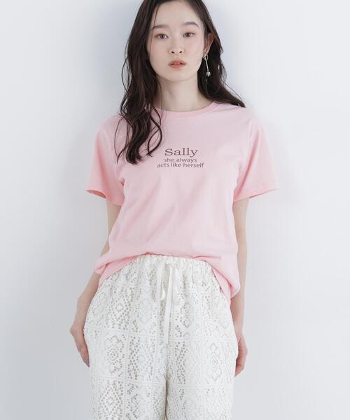 N.(N. Natural Beauty Basic)(エヌエヌナチュラルビューティーベーシック)の「ロゴプリントTシャツ(Tシャツ/カットソー・レディース・オフホワイト/ピンク/ブラウン・FREE)」の1枚目の写真