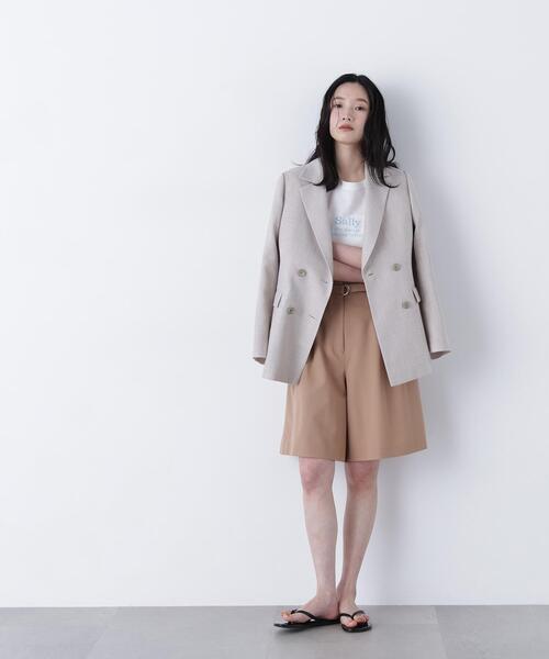 N.(N. Natural Beauty Basic)(エヌエヌナチュラルビューティーベーシック)の「ロゴプリントTシャツ(Tシャツ/カットソー・レディース・オフホワイト/ピンク/ブラウン・FREE)」の4枚目の写真