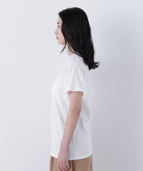 N.(N. Natural Beauty Basic)(エヌエヌナチュラルビューティーベーシック)の「ロゴプリントTシャツ(Tシャツ/カットソー・レディース・オフホワイト/ピンク/ブラウン・FREE)」の8枚目の写真