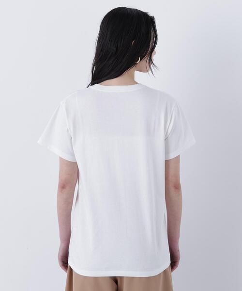 N.(N. Natural Beauty Basic)(エヌエヌナチュラルビューティーベーシック)の「ロゴプリントTシャツ(Tシャツ/カットソー・レディース・オフホワイト/ピンク/ブラウン・FREE)」の9枚目の写真