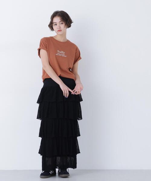 N.(N. Natural Beauty Basic)(エヌエヌナチュラルビューティーベーシック)の「ロゴプリントTシャツ(Tシャツ/カットソー・レディース・オフホワイト/ピンク/ブラウン・FREE)」の15枚目の写真