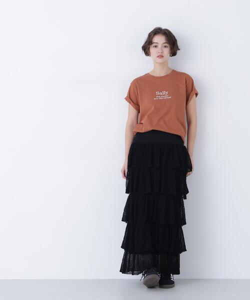 N.(N. Natural Beauty Basic)(エヌエヌナチュラルビューティーベーシック)の「ロゴプリントTシャツ(Tシャツ/カットソー・レディース・オフホワイト/ピンク/ブラウン・FREE)」の17枚目の写真