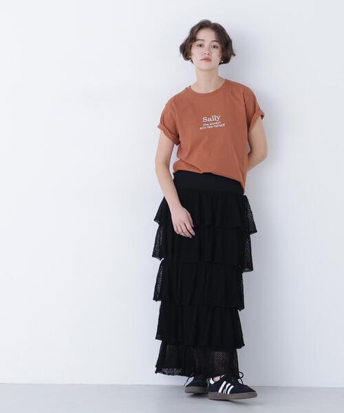 N.(N. Natural Beauty Basic)(エヌエヌナチュラルビューティーベーシック)の「ロゴプリントTシャツ(Tシャツ/カットソー・レディース・オフホワイト/ピンク/ブラウン・FREE)」の21枚目の写真