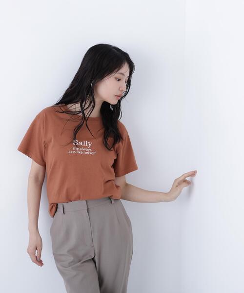 N.(N. Natural Beauty Basic)(エヌエヌナチュラルビューティーベーシック)の「ロゴプリントTシャツ(Tシャツ/カットソー・レディース・オフホワイト/ピンク/ブラウン・FREE)」の22枚目の写真