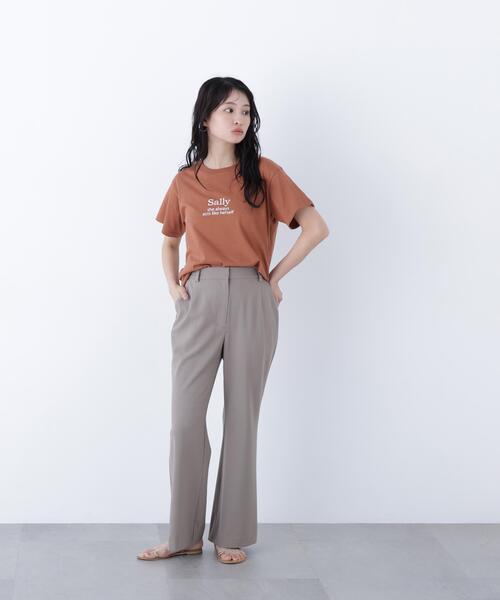 N.(N. Natural Beauty Basic)(エヌエヌナチュラルビューティーベーシック)の「ロゴプリントTシャツ(Tシャツ/カットソー・レディース・オフホワイト/ピンク/ブラウン・FREE)」の21枚目の写真