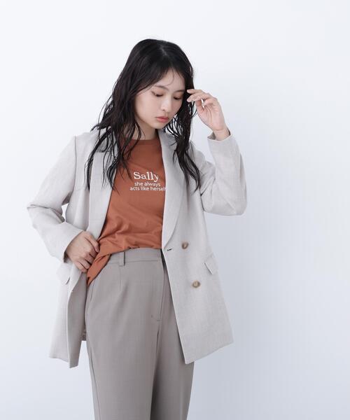 N.(N. Natural Beauty Basic)(エヌエヌナチュラルビューティーベーシック)の「ロゴプリントTシャツ(Tシャツ/カットソー・レディース・オフホワイト/ピンク/ブラウン・FREE)」の18枚目の写真