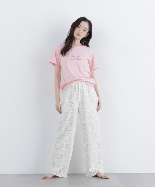 N.(N. Natural Beauty Basic)(エヌエヌナチュラルビューティーベーシック)の「ロゴプリントTシャツ(Tシャツ/カットソー・レディース・オフホワイト/ピンク/ブラウン・FREE)」の11枚目の写真