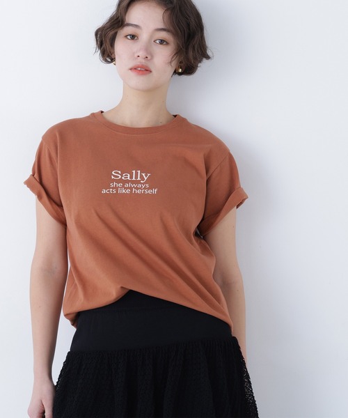 N.（N. Natural Beauty Basic）（エヌエヌナチュラルビューティーベーシック）の「ロゴプリントＴシャツ（Tシャツ/カットソー・レディース・オフホワイト/ピンク/ブラウン・FREE）」の3枚目の写真