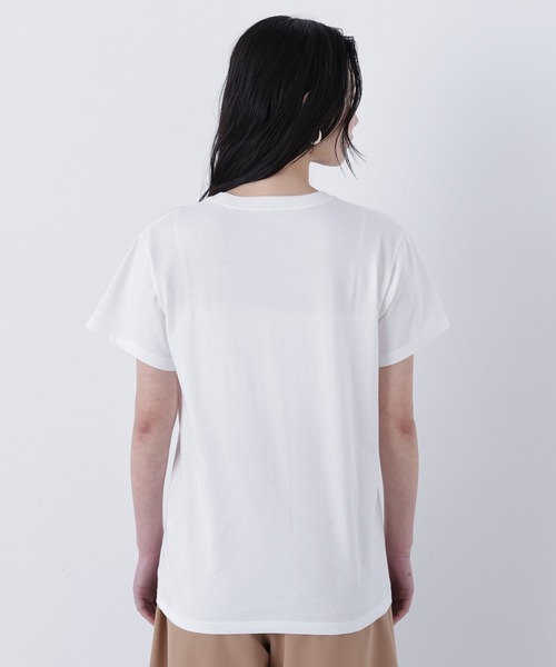 N.（N. Natural Beauty Basic）（エヌエヌナチュラルビューティーベーシック）の「ロゴプリントＴシャツ（Tシャツ/カットソー・レディース・オフホワイト/ピンク/ブラウン・FREE）」の16枚目の写真