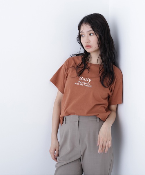 N.（N. Natural Beauty Basic）（エヌエヌナチュラルビューティーベーシック）の「ロゴプリントＴシャツ（Tシャツ/カットソー・レディース・オフホワイト/ピンク/ブラウン・FREE）」の22枚目の写真