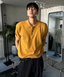 COSYHARU（コシハル）の「スリーボタンカラー半袖ニット（ニット/セーター）」