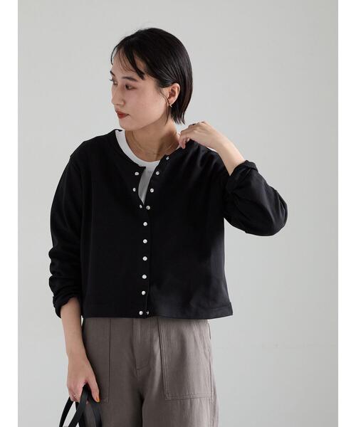 Te chichi(テチチ)の「カットソークルーネックカーディガン(カーディガン/ボレロ・レディース・ブラック/レッド/オフホワイト・F)」の6枚目の写真