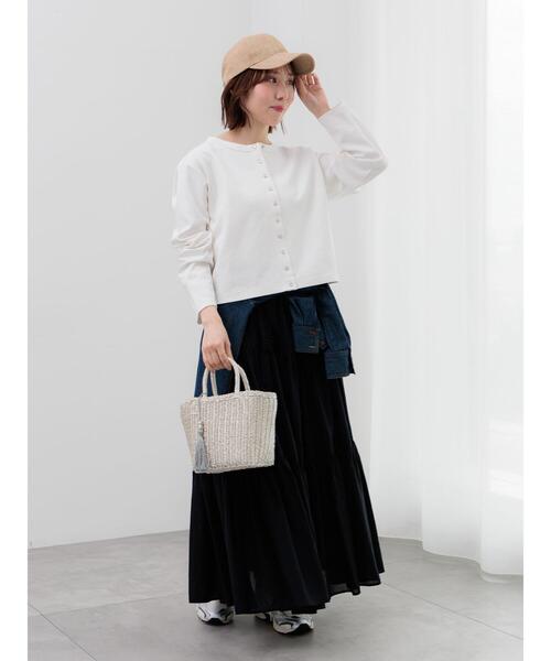 Te chichi(テチチ)の「カットソークルーネックカーディガン(カーディガン/ボレロ・レディース・ブラック/レッド/オフホワイト・F)」の10枚目の写真