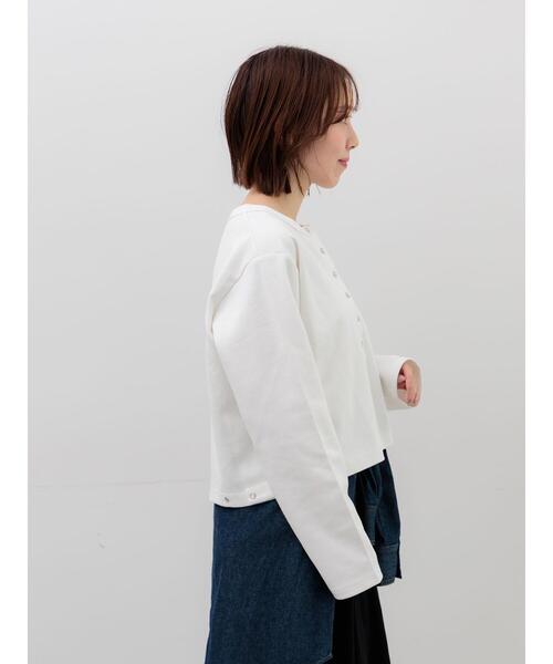 Te chichi(テチチ)の「カットソークルーネックカーディガン(カーディガン/ボレロ・レディース・ブラック/レッド/オフホワイト・F)」の14枚目の写真