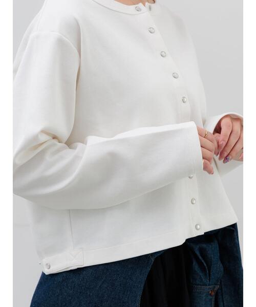 Te chichi(テチチ)の「カットソークルーネックカーディガン(カーディガン/ボレロ・レディース・ブラック/レッド/オフホワイト・F)」の16枚目の写真