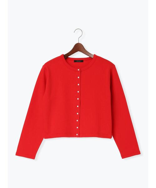 Te chichi(テチチ)の「カットソークルーネックカーディガン(カーディガン/ボレロ・レディース・ブラック/レッド/オフホワイト・F)」の20枚目の写真