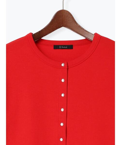 Te chichi(テチチ)の「カットソークルーネックカーディガン(カーディガン/ボレロ・レディース・ブラック/レッド/オフホワイト・F)」の22枚目の写真