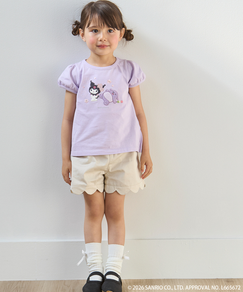 petit main（プティマイン）の「【サンリオキャラクターズ】お花見Tシャツ（Tシャツ/カットソー・キッズ・ブルー/オフホワイト/ラベンダー・120cm/130cm/110cm/100cm/80ｃｍ/90cm）」の5枚目の写真