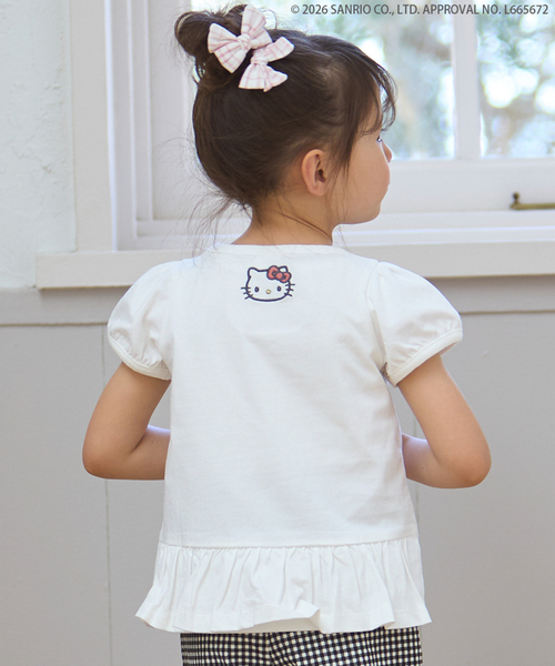 petit main（プティマイン）の「【サンリオキャラクターズ】お花見Tシャツ（Tシャツ/カットソー・キッズ・ブルー/オフホワイト/ラベンダー・120cm/130cm/110cm/100cm/80ｃｍ/90cm）」の6枚目の写真