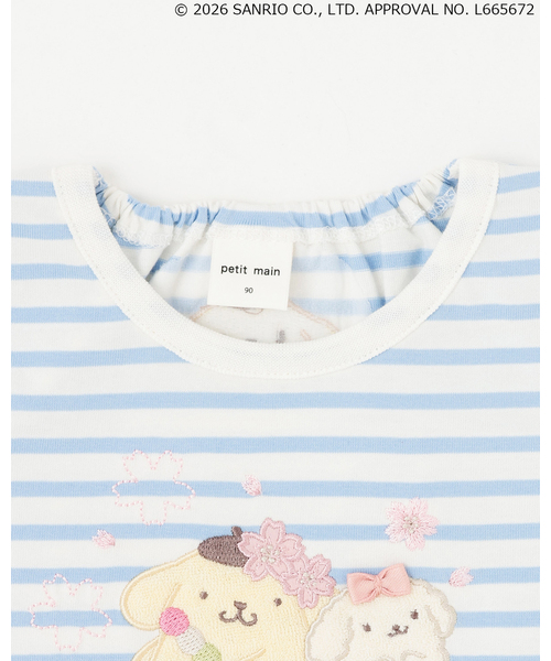 petit main（プティマイン）の「【サンリオキャラクターズ】お花見Tシャツ（Tシャツ/カットソー・キッズ・ブルー/オフホワイト/ラベンダー・120cm/130cm/110cm/100cm/80ｃｍ/90cm）」の15枚目の写真