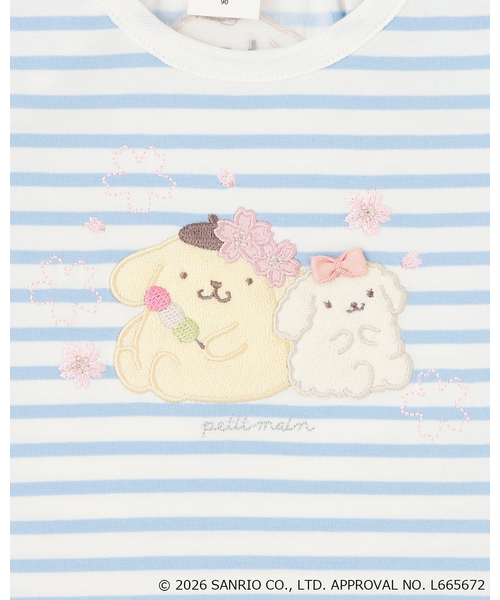 petit main（プティマイン）の「【サンリオキャラクターズ】お花見Tシャツ（Tシャツ/カットソー・キッズ・ブルー/オフホワイト/ラベンダー・120cm/130cm/110cm/100cm/80ｃｍ/90cm）」の16枚目の写真