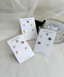 ミニハートセットピアス