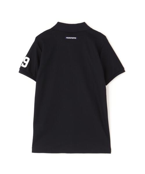 PEARLY GATES（パーリーゲイツ）の「【PEARLY GATES】T/Cカノコシルケット半袖ポロシャツ（ポロシャツ・レディース・ホワイト/ネイビー/ブルー・LARGE/SMALL/MEDIUM）」の6枚目の写真