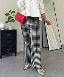 prose verse | スーパーストレッチギンガムフレアパンツ(その他パンツ)