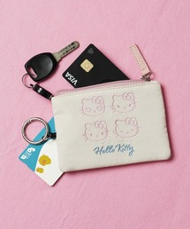 sanrio（サンリオ）の「"09"≪sanrio≫どっちにも伸びーる キーリール付き 2ポケット ナイロン フェイス 刺繍 パスポーチ（パスケース）」