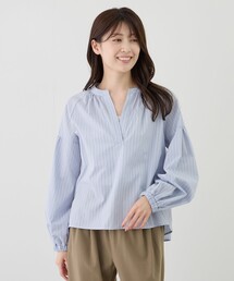 ストライプスキッパーブラウス