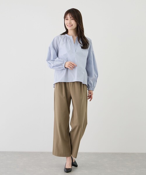 Jayro(ジャイロ)の「ストライプスキッパーブラウス(シャツ/ブラウス・レディース・ブルー系その他2/サックスブルー/ホワイト系その他2・M)」の20枚目の写真