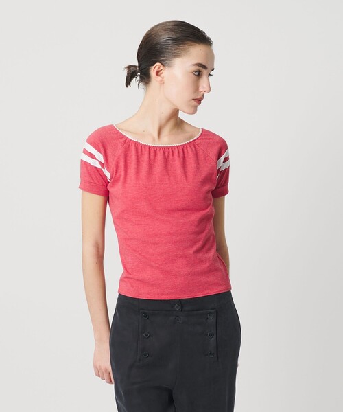 ATTISESSION（アティセッション）の「＜ATTISESSION＞ライン ショートスリーブ Tシャツ（Tシャツ/カットソー・レディース・レッド/グレー系・FREE）」の16枚目の写真