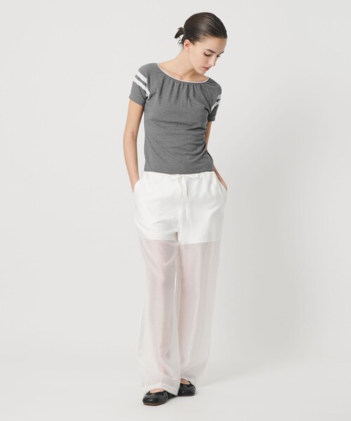 ATTISESSION（アティセッション）の「＜ATTISESSION＞ライン ショートスリーブ Tシャツ（Tシャツ/カットソー・レディース・レッド/グレー系・FREE）」の4枚目の写真