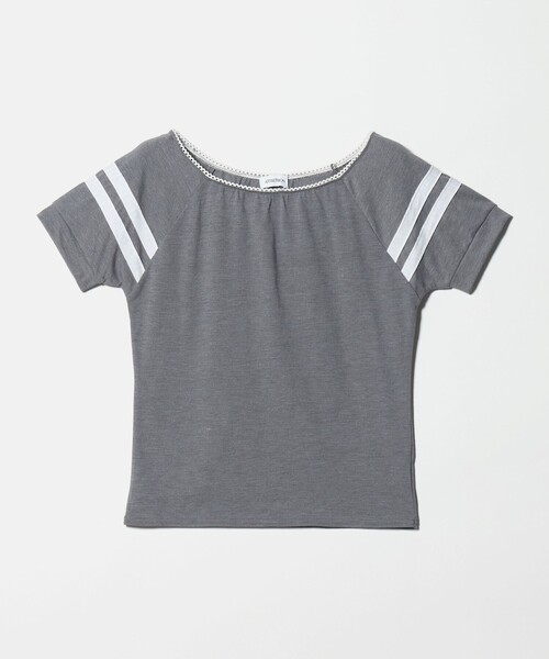 ATTISESSION（アティセッション）の「＜ATTISESSION＞ライン ショートスリーブ Tシャツ（Tシャツ/カットソー・レディース・レッド/グレー系・FREE）」の6枚目の写真